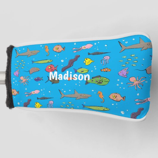 Funny zee createert cartoon illustratiepatroon golfheadcover (Voorkant)