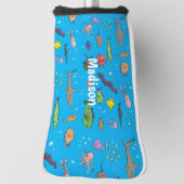 Funny zee createert cartoon illustratiepatroon golfheadcover (Draai 90)