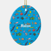 Funny zee createert cartoon illustratiepatroon keramisch ornament (Rechts)