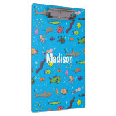 Funny zee createert cartoon illustratiepatroon klembord (Rechts)