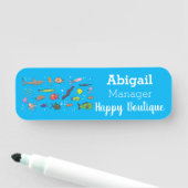 Funny zee createert cartoon illustratiepatroon naamplaatje (In situ)