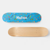 Funny zee createert cartoon illustratiepatroon persoonlijk skateboard (Horizontaal)