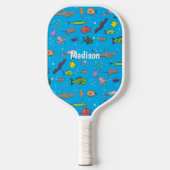 Funny zee createert cartoon illustratiepatroon pickleball paddle (Voorkant)