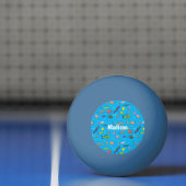 Funny zee createert cartoon illustratiepatroon pingpongbal (Net)