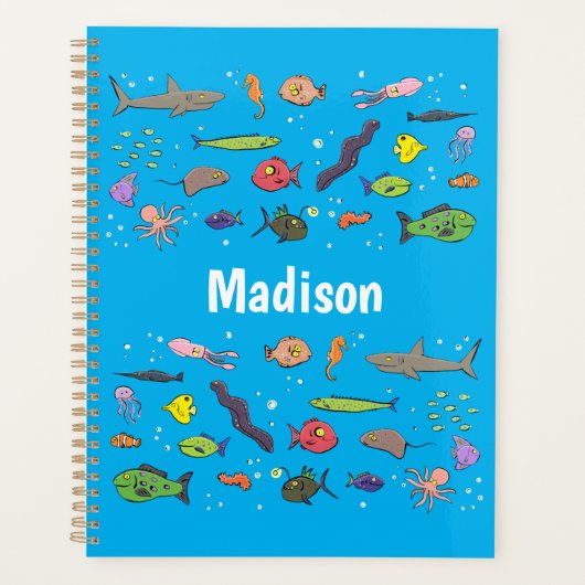 Funny zee createert cartoon illustratiepatroon planner (Voorkant)