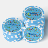 Funny zee createert cartoon illustratiepatroon poker chips (Opstapeling)
