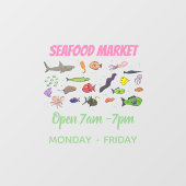 Funny zee createert cartoon illustratiepatroon raamsticker (Vel)