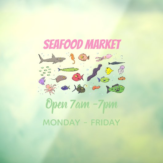 Funny zee createert cartoon illustratiepatroon raamsticker (Vel 3)