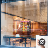 Funny zee createert cartoon illustratiepatroon raamsticker (Cafe Raam)