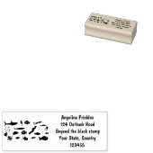 Funny zee createert cartoon illustratiepatroon rubberstempel (Gestempeld)