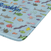 Funny zee createert cartoon illustratiepatroon snijplank (Hoek)