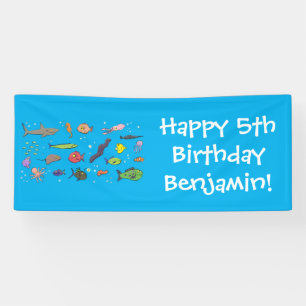 Funny zee createert cartoon illustratiepatroon spandoek