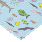 Funny zee createert cartoon illustratiepatroon tafelkleed (Gekanteld)