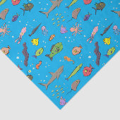 Funny zee createert cartoon illustratiepatroon tissuepapier (Detail)