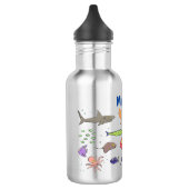 Funny zee createert cartoon illustratiepatroon waterfles (Links)