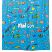 Funny zee createert illustratie cartoon douchegordijn (Voorkant)