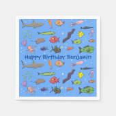 Funny zee createert illustratie cartoon servet (Voorkant)