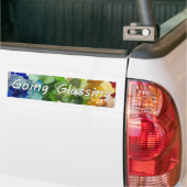 Funny zee glass, strand, regenboogbumper sticker (Op Truck)