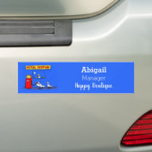 Funny zee gulls petrel cartoon humor bumpersticker (Op auto)
