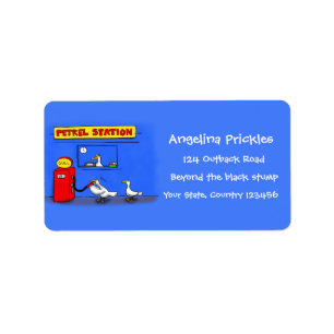 Funny zee gulls petrel cartoon humor etiket