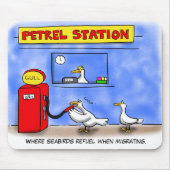 Funny zee gulls petrel cartoon humor muismat (Voorkant)