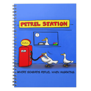 Funny zee gulls petrel cartoon humor notitieboek