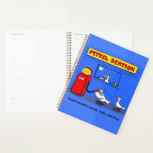 Funny zee gulls petrel cartoon humor planner (Display)