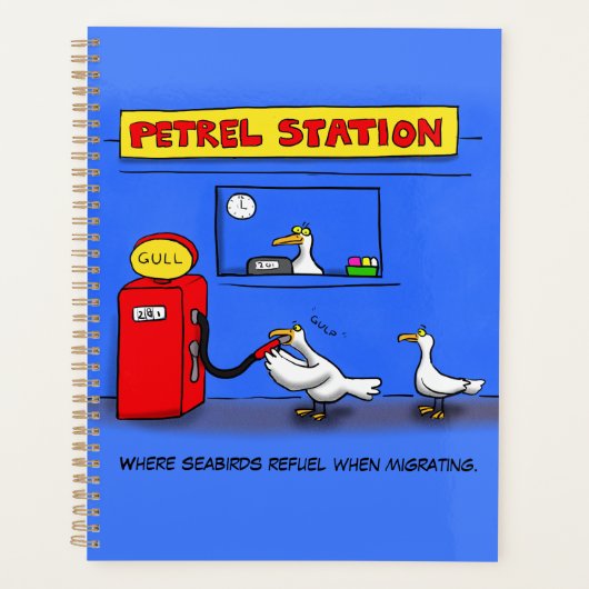 Funny zee gulls petrel cartoon humor planner (Voorkant)