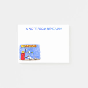 Funny zee gulls petrel cartoon humor post-it® notes