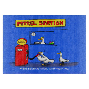 Funny zee gulls petrel cartoon humor snijplank