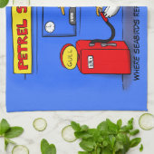 Funny zee gulls petrel cartoon humor theedoek (Gevouwen)