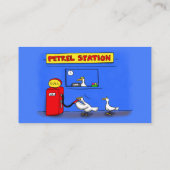 Funny zee gulls petrel cartoon humor visitekaartje (Achterkant)