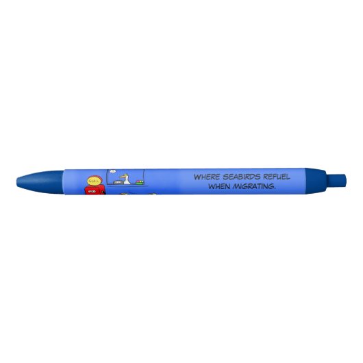 Funny zee gulls petrel cartoon humor zwarte inkt pen (Voorkant)