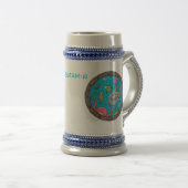 Funny zee, onderwatertrekkend, cartoon bierpul (Voorkant rechts)