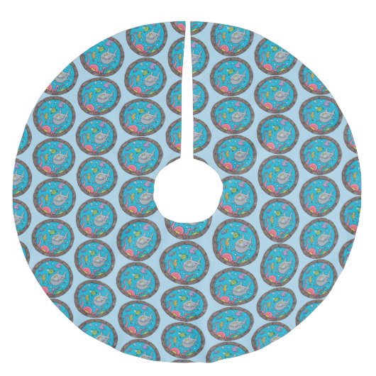 Funny zee, onderwatertrekkend, cartoon kerstboom rok (Voorkant)