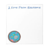 Funny zee, onderwatertrekkend, cartoon notitieblok (Voorkant)