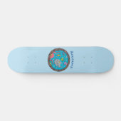 Funny zee, onderwatertrekkend, cartoon persoonlijk skateboard (Horizontaal)