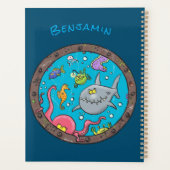 Funny zee, onderwatertrekkend, cartoon planner (Achterkant)