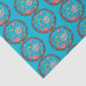 Funny zee, onderwatertrekkend, cartoon tissuepapier (Detail)