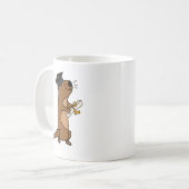 Funny Zee Otter Afstuderen Cartoon Koffiemok (Voorkant links)