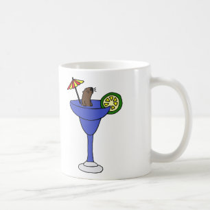 Funny Zee Otter in Blue Margarita Drink Koffiemok
