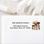 Funny Zee Otter in de Cartoon van de Vloertuin Etiket (Insitu)