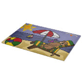 Funny Zee Otter op de Cartoon van het strand Snijplank (Hoek)