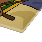 Funny Zee Otter op de Cartoon van het strand Snijplank (Hoek)