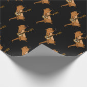 Funny Zee Otter Play Banjo Cadeaupapier (Hoek)