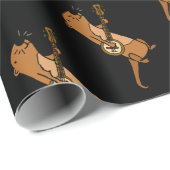 Funny Zee Otter Play Banjo Cadeaupapier (Rol Hoek)