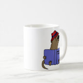 Funny Zee otter Reading Abalone Recipbook Koffiemok (Voorkant rechts)