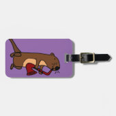 Funny Zee Otter Spellingsaxofone Bagagelabel (Voorkant horizontaal)