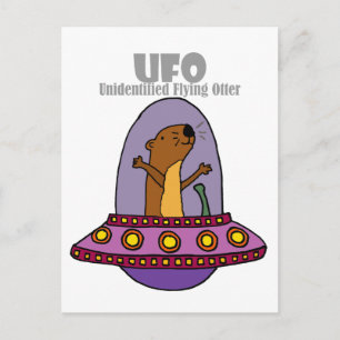 Funny Zee Otter UFO niet-geïdentificeerd otter Briefkaart