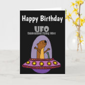 Funny Zee Otter UFO niet-geïdentificeerd otter Kaart (Gele Bloem)
